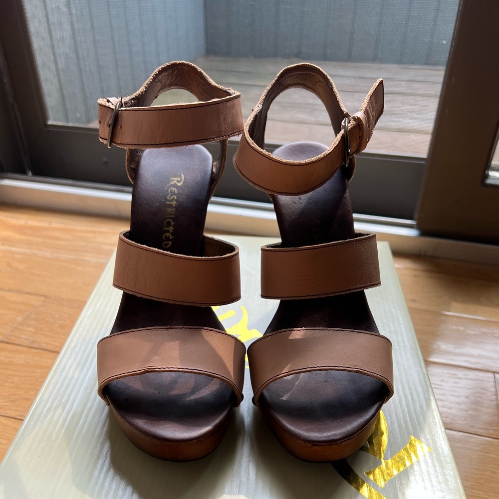 Restricted Leather wedges